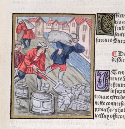 Das Messen und Transportieren von Kohle, aus 